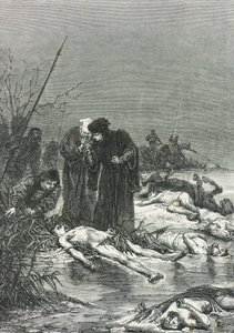 Liget af Charles le Temeraire bliver fundet efter slaget ved Nancy af Alphonse Marie de Neuville