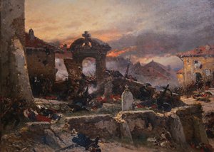 The cemetery of Saint-Privat, 18th August 1870, 1881dani af Alphonse Marie de Neuville
