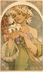 blomst af Alphonse Mucha