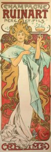 Champagne Ruinart far og søn af Alphonse Mucha