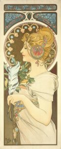 fjer af Alphonse Mucha