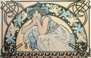 Kirschblüte af Alphonse Mucha