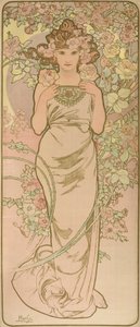 La Femme Animee en Fleur af Alphonse Mucha