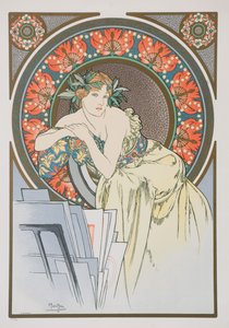 Kvinden med valmuer, 1898. af Alphonse Mucha