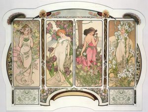 Blomster af Alphonse Mucha
