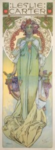 Leslie Carter af Alphonse Mucha