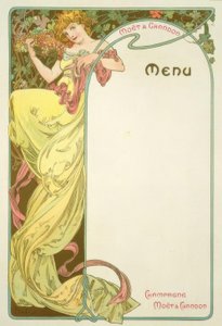 Moët & Chandon / Menu af Alphonse Mucha
