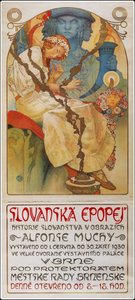 Plakat for udstillingen The Slav Epic Slavic Epic, 1928