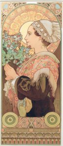 Silberdistel af Alphonse Mucha