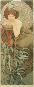 smaragd af Alphonse Mucha