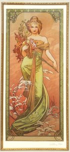Forår fra serien Les Saisons af Alphonse Mucha