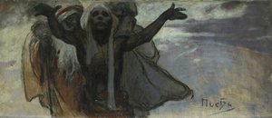Studie til det slaviske epos af Alphonse Mucha