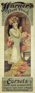 Warner rustfri korsetter af Alphonse Mucha