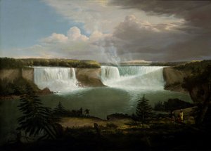 Et generelt billede af Niagara-vandfaldene af Alvan Fisher