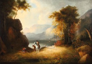Hjemkomsten 1835 (olie på lærred) af Alvan Fisher