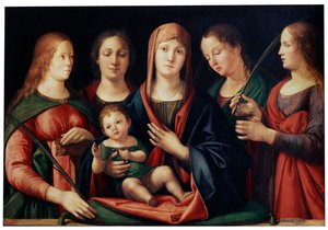 Madonna og barn med Maria Magdalena, Sankt Katarina og to hellige, 1504