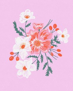 Lyserød blomsterbuket af Alyssa Hamilton