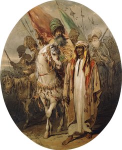 Arabiske krigere på vej frem, 1855