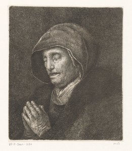 Gammel kvinde beder (Rembrandts mor)