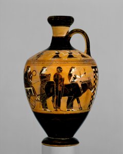 Terracotta lekythos, ca. 550-530 f.Kr. (terracotta)
