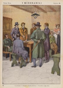 Illustration til Les Miserables af Victor Hugo (farvelitografi)
