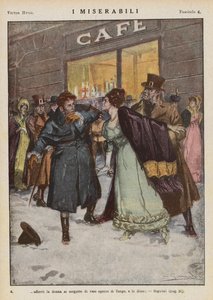 Illustration til Les Miserables af Victor Hugo (farvelitografi)