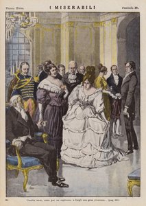Illustration til Les Miserables af Victor Hugo (farvelitografi)