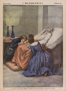 Illustration til Les Miserables af Victor Hugo (farvelitografi)