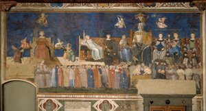 Allegory of Good Government af Ambrogio Lorenzetti