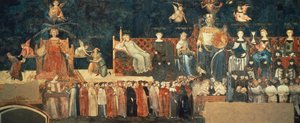 Allegory of Good Government, detaljer fra Allegory og virkninger af god og dårlig regering i by og land