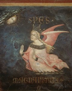 Allegori om god regeringsførelse, detalje af håb, 1338-40