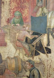 Virkninger af god regering i byen, detalje af vævere, 1338-40 af Ambrogio Lorenzetti
