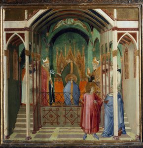 Valg af Nicholas til biskop af Myra. Scener fra St Nicholas