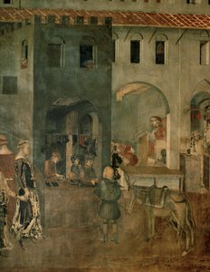 Livet i byen (fresco) af Ambrogio Lorenzetti