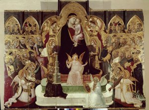 Maesta di Massa Marittima (jomfru i majestæt) (tempera og guld på panel, ca. 1335) af Ambrogio Lorenzetti
