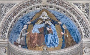 Jomfru Marias kroning med Gud og Helligånden mellem Francesco og Ludovico Sforza, 1500-1522