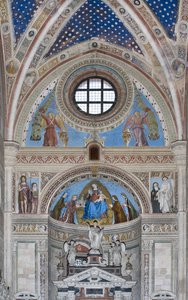 Gian Galeazzo Visconti og sønnerne tilbyder modellen af charterhuset til Jomfru Maria, 1500-1522