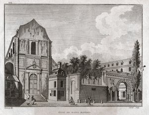 Kirken Blancs Manteaux i Marais-distriktet i Paris. omkring 1780 (gravering) af Ambroise Louis Garneray