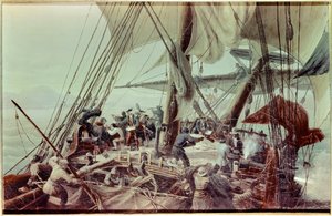 Opdaget Louisiana af Louis Antoine, greve af Bougainville (1729-1811) af Ambroise Louis Garneray