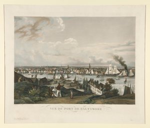 Udsigt over havnen i Baltimore af Ambroise Louis Garneray