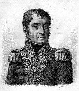 General Mouton - Duvernet (Régis Barthélemy, Baron Mouton-Duvernet) fransk general (1769 til 1816). i "Portrætter af franske generaler efter franskmændenes sejre og erobringer"". Graveret af Ambroise Tardieu i 1818. Stella Collection. af Ambroise Tardieu