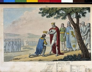 Henri I (1008 - 1060), capetiansk dynasti. Vinder af sin bror Robert le Vieux, han tilgav ham og gav ham hertugdømmet Bourgogne i 1016 - Designet og indgraveret af Ambroise Tardieu i 1825. af Ambroise Tardieu