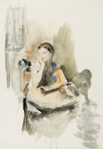 Helen, 1917 (blyant, pensel & wc på papir)