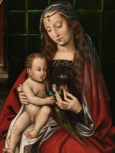Detalje af Madonna (olie på panel)