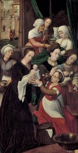 Jomfru Marias fødsel af Ambrosius Benson