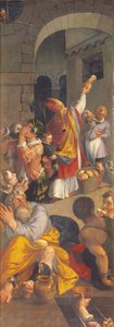 Saint Eligius besøger fangerne (olie på panel) af Ambrosius the Elder Francken or Franck