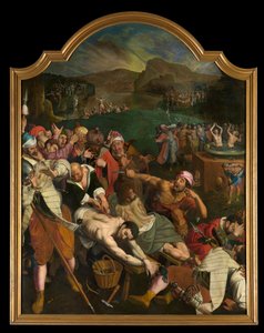 De hellige Crispins og Crispinians martyrium (olie på panel) af Ambrosius the Elder Francken or Franck