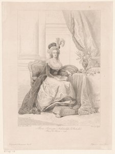 Portræt af Marie Antoinette, dronning af Frankrig af Amédée Félix Barthélemy Geille