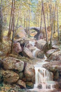 Pont du Prophete, Promenade Meyerbeer, Spa Woods (farvelitografi)