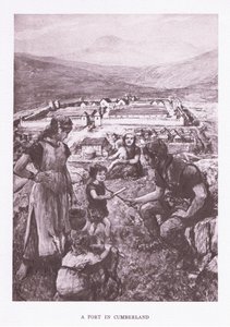 Et fort i Cumberland, illustration fra The Roman Soldier, 1928